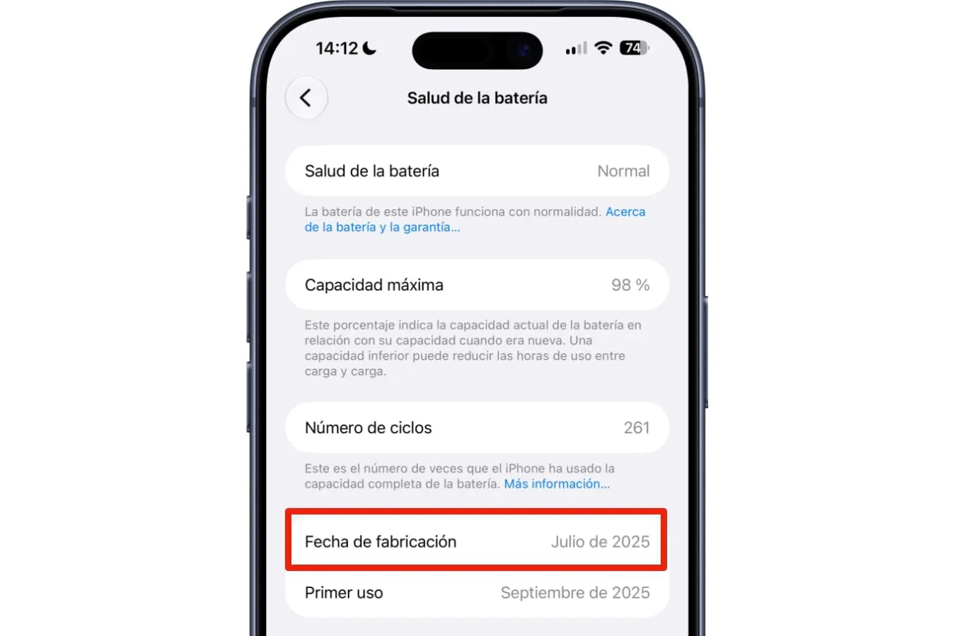 Cómo saber la edad real y la fecha de fabricación de tu iPhone 15