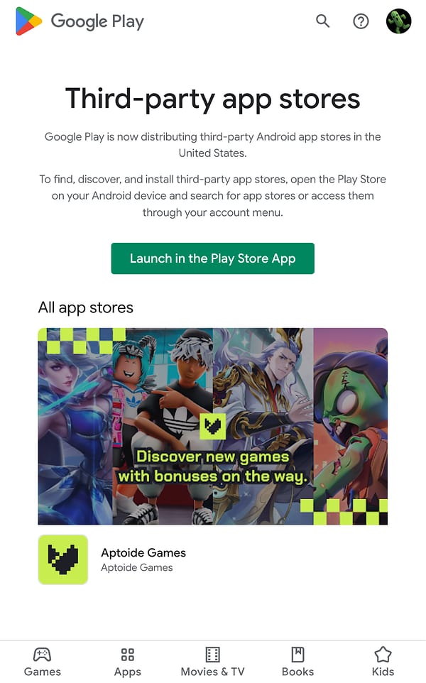 Aptoide aterriza en Google Play en EE. UU. tras el revés judicial