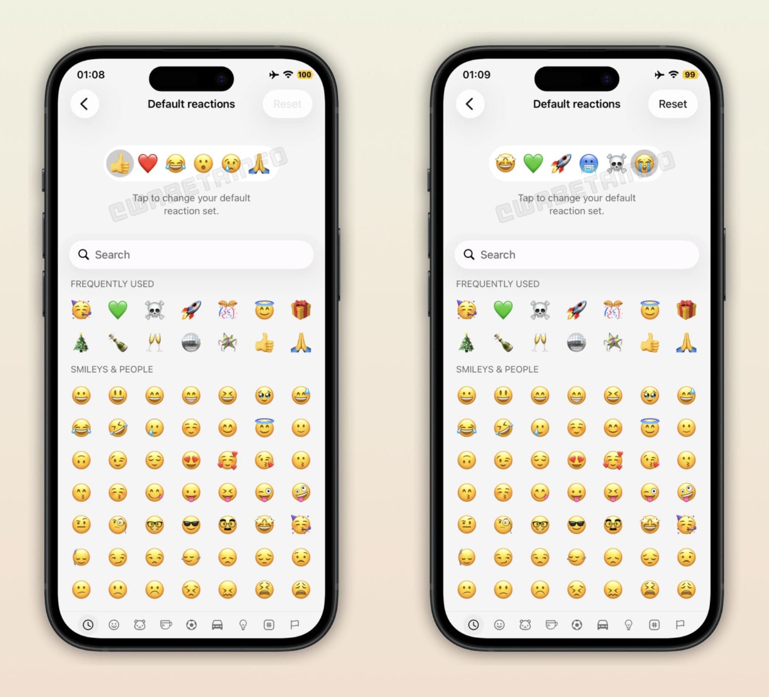 WhatsApp para iPhone prepara la personalización total de reacciones