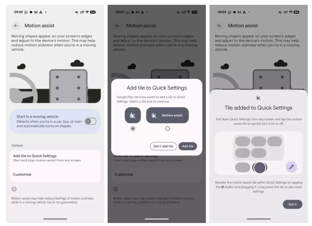 Motion Assist llega a Android: Google copia la función contra mareos