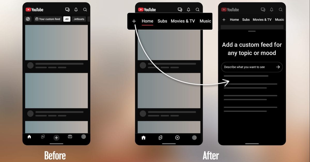 YouTube rediseña la app en Android e iOS y dice adiós a las suscripciones abajo